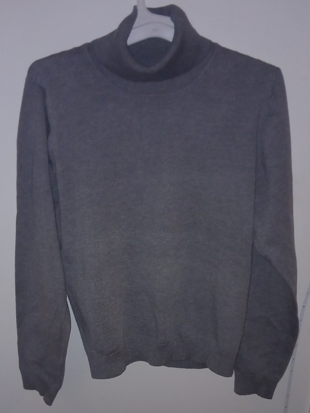 Love University Stretch Gray Turtleneck Sweater - Womens Classic Knit